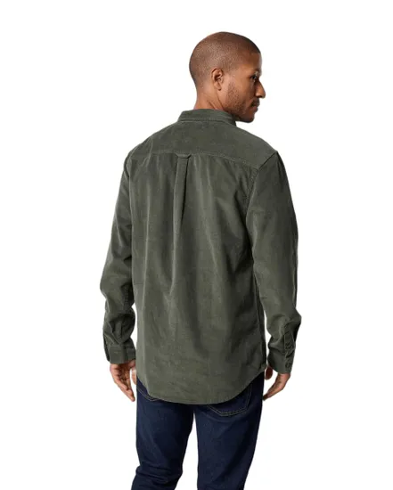 Chemise Homme REG BABY CORD SHIRT EXT Vert