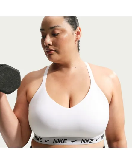 Brassière Femme W NK DF INDY LGT SPT BRA Blanc