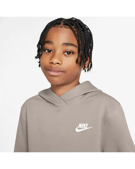 Sweat à capuche Garçon K NSW CLUB FLC HDY LBR Beige