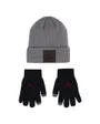 Ensemble bonnet et gants Enfant METAL JUMPMAN PATCH BEANIE SET Gris