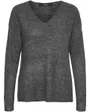 Pull Femme VMCREWLEFILE LS V-NECK BLOUSE NOOS