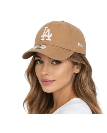 Casquette Femme Linen 9FORTY Los Angeles Dodgers Camel