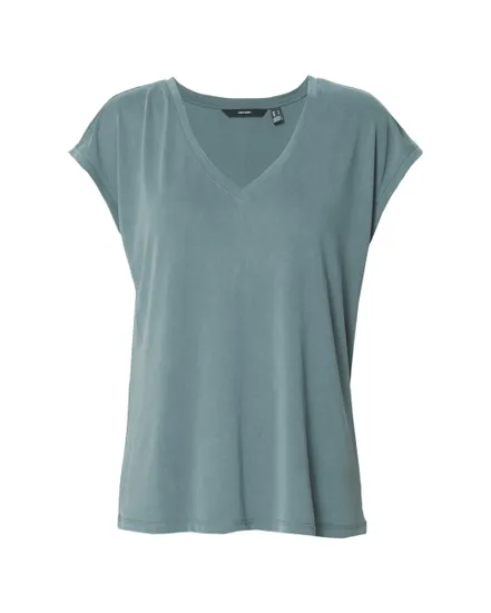T-Shirt Femme VMFILLI SS V-Neck Tee Noos