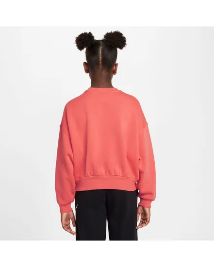 Sweat Fille G NSW CLUB FLC BXY CRW LBR Rose
