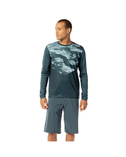 Maillot manches longues Homme TRAIL FLOW Vert Aruba/Vert Minéral