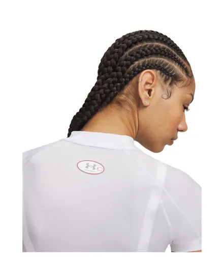 Haut Femme HEATGEAR ELITE CROP MCK SS Blanc