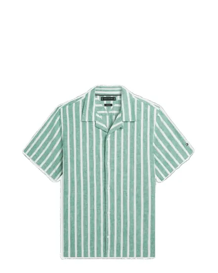 Chemise Homme Lin Blend Texture Stp S/S Rf
