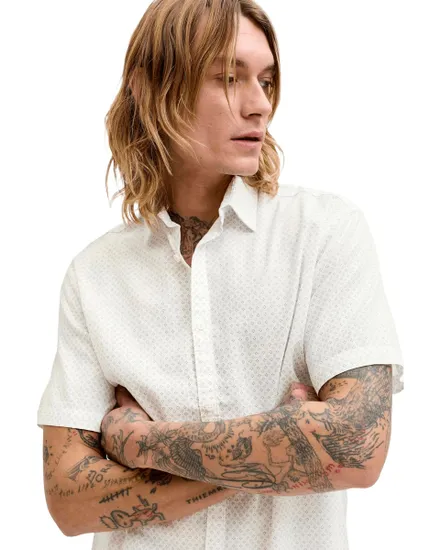 Chemise Homme JPRBLASUMMER LINEN BLEND PRINT S/S