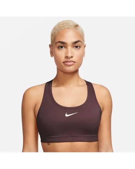 Brassière Femme W NK SWSH MED SPT BRA Bordeaux