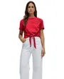 T-shirt Femme Branding Flowers Broderie