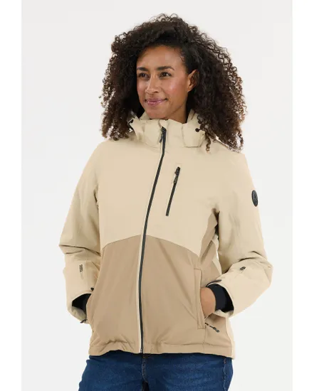 Veste de ski Femme DRIZZLE W SKI JACKET W-PRO 10000 Beige