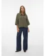 Chemise Femme VMICELYN 3/4 SHIRT WVN BTQ Vert