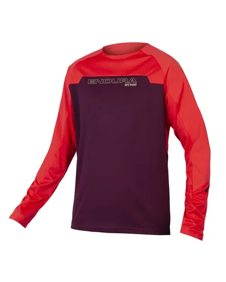 Maillot manches longues Homme MT500 BURNER Violet