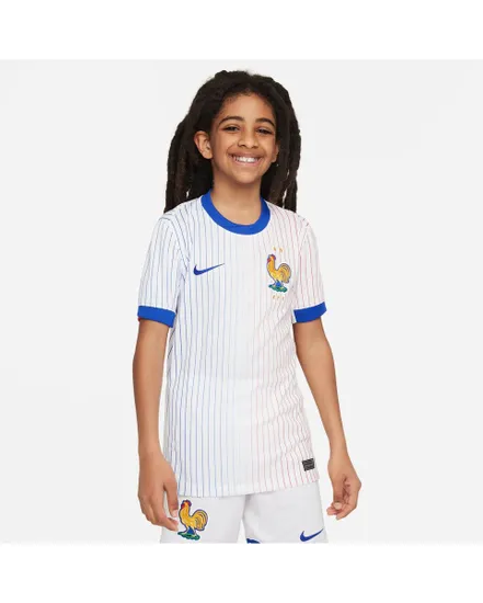 Maillot de football Enfant plus agé FFF Y NK DF STAD JSY SS AW Blanc