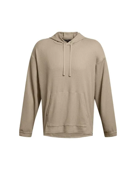 Sweat à capuche Homme UA RIVAL WAFFLE HOODIE Beige