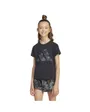T-shirt Fille JG FLWR T Noir