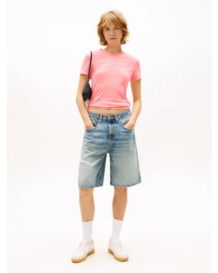 T-shirt Femme TJW SLIM LINEAR TEE EXT Rose