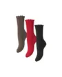 Lot de 3 Chaussettes Femme Noël Volants