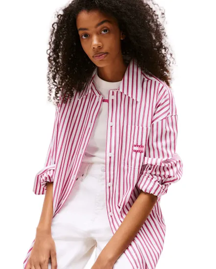 Robe-chemise courte Femme OVS MINI SHIRT DRESS EXT Écru/Rose