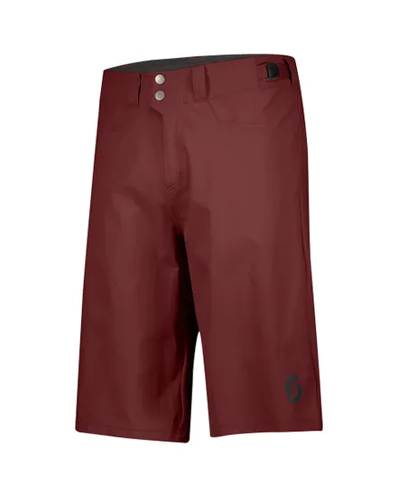 Short Homme TRAIL FLOW AVEC PAD Rouge Grenat