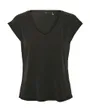 T-shirt Femme VMFILLI SS V-NECK TEE NOOS Noir