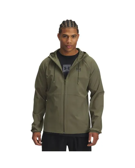 Sweat zip à capuche Homme UA VIBE WOVEN JACKET Vert