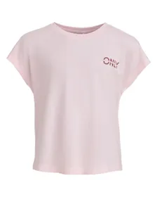T-shirt Enfant ONPAUB-LILA LIFE ON BAT JRS TEE GIRLS Rose