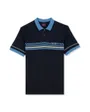 POLO MANCHES COURTES GRAPHIQUE Homme Bleu