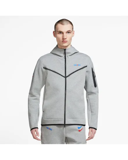 Veste manches longues Homme FCB MNSW TCH FLC HOODIE FZWRCL Gris