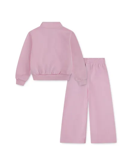 Ensemble de survetement Fille NKG WIDE LEG CLUB FLEECE SET Rose