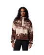 Polaire Femme HELVETIA II PRINTED CROPPED HALF SNAP Marron