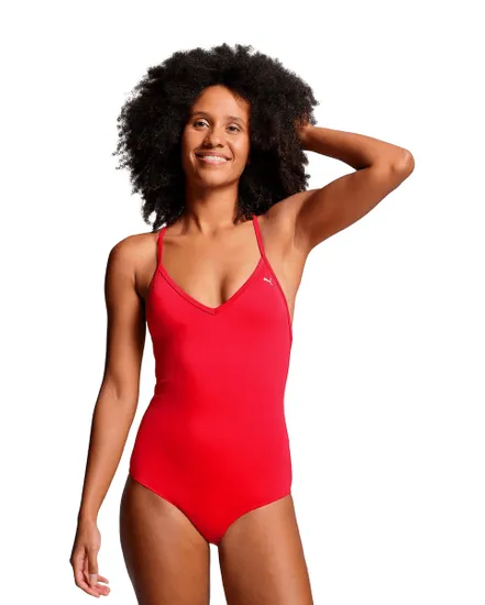 Maillot De Bain Femme Puma Vneck Padded Swimsuit