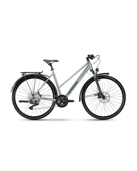 Vélo trekking Femme DOMINGO X18 LADY Vert Métallique