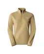 Pull zip manches longues Femme W 100 GLACIER 1/4 ZIP - EU Beige