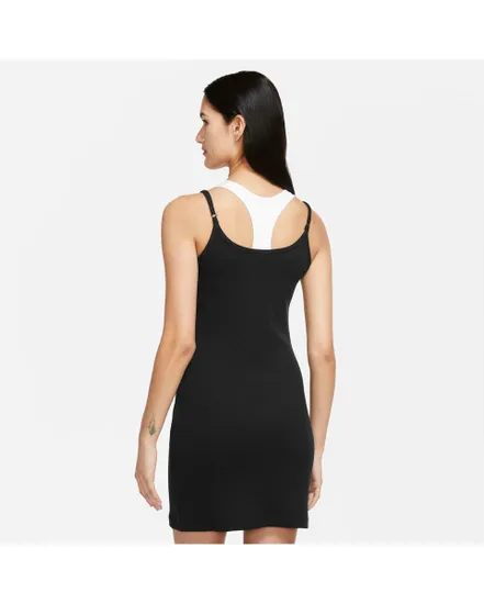 Robe Femme W NSW ESSNTL RIB DRESS BYCN Noir