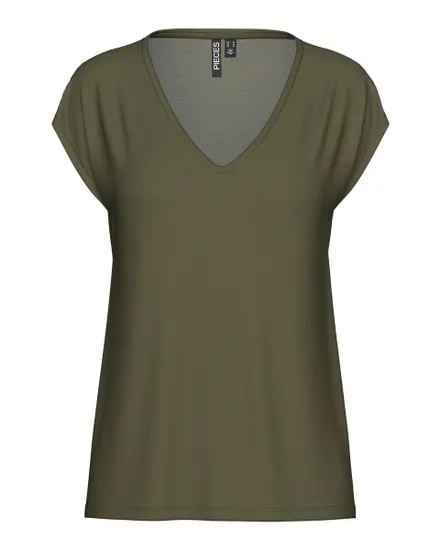 T-shirt manches courtes Femme PCKAMALA TEE JRS NOOS BC Vert