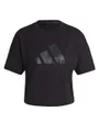 Tee shirt Femme W I 3 BAR TEE 2 Noir