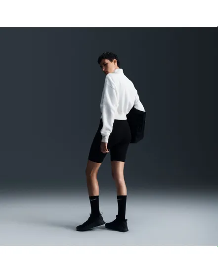 Sweat zip Femme W NSW PHNX FLC QZ CROP Blanc