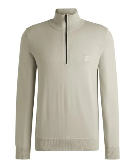 Pull col zippé Homme KANOBIX S Beige Clair