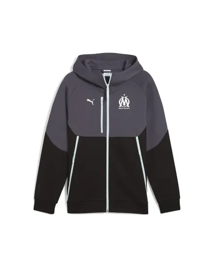 Sweat zip à capuche Homme OM PUMATECH FZ HOODI Gris