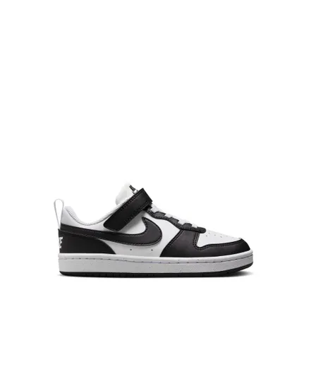 Chaussures Enfant COURT BOROUGH LOW RECRAFT (PS) Blanches et Noires