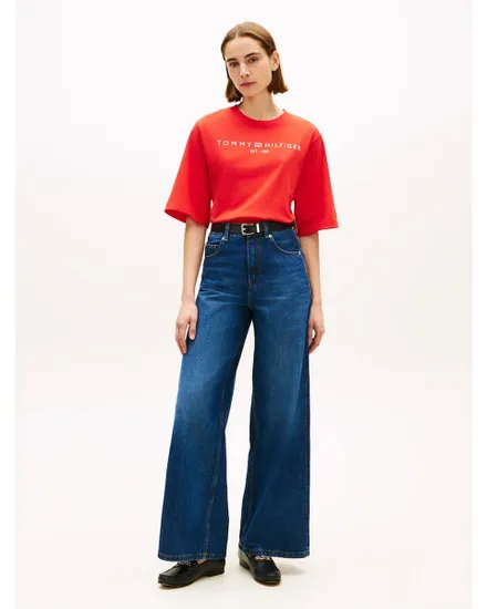 T-shirt Femme CORP LOGO TRAPEZE C- Rouge