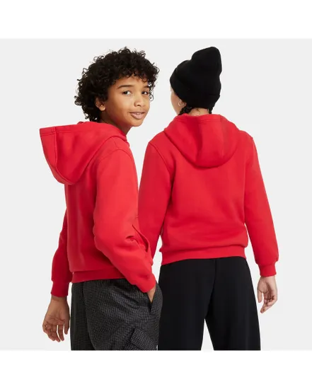 Sweat à capuche Enfant K NSW CLUB FLC HDY HBR Rouge