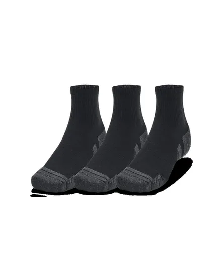 Lot de 3 paires de Socquettes Unisexe UA PERFORMANCE TECH 3PK QTR Noir