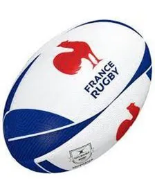 Ballon de rugby MINI SUPPORTER FRANCE Blanc