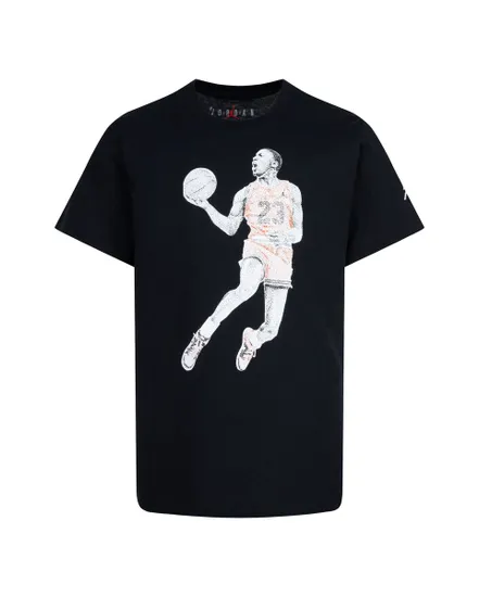 Tee-shirt MC Jeune enfant JDB AIR JORDAN DOTS SS TEE Noir