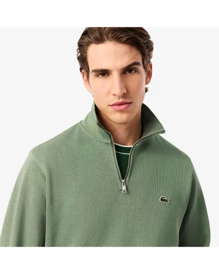 Sweat col zip Homme MEN S SWEATSHIRT FLEECE Vert