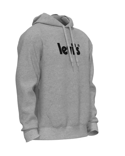 Sweat à capuche manches longues Homme T2 RELAXED GRAPHIC PO Gris