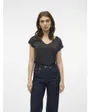 T-shirt Femme VMFILLI SS V-NECK TEE NOOS Noir