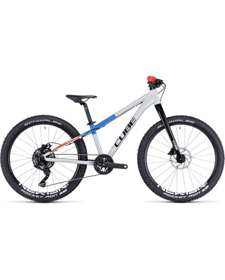 VTT Enfant REACTION 240 PRO Blanc/Bleu/Rouge